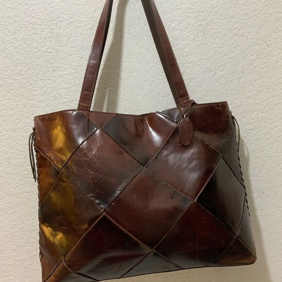 Vintage Rolfs Genuine Leather Shoulder Handbag Burgundy - Picture 15 of 15